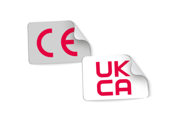 CE und UKCA Kennzeichnung Logos